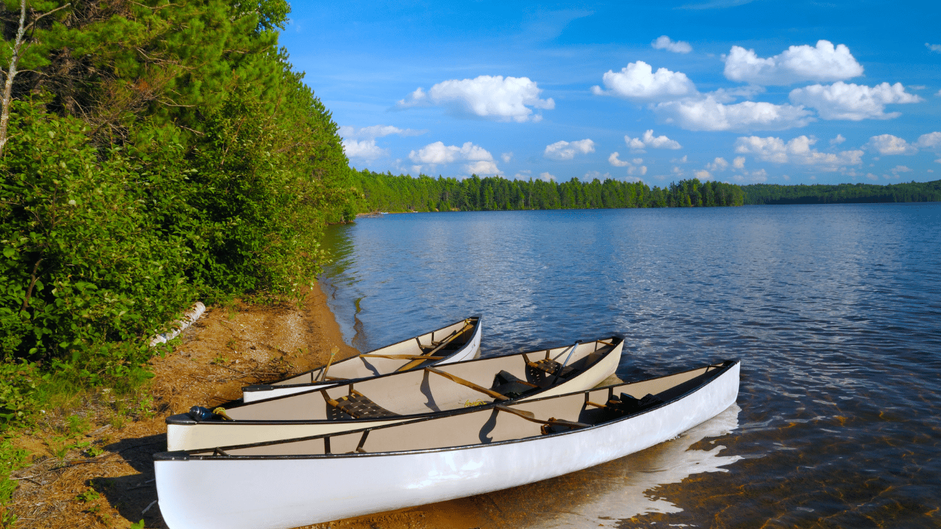 Geführte Kanufahrt auf dem See Ranuanjärvi