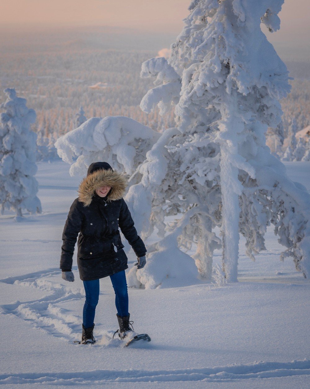 Schneeschuhwanderung durch die arktische Wildnis
